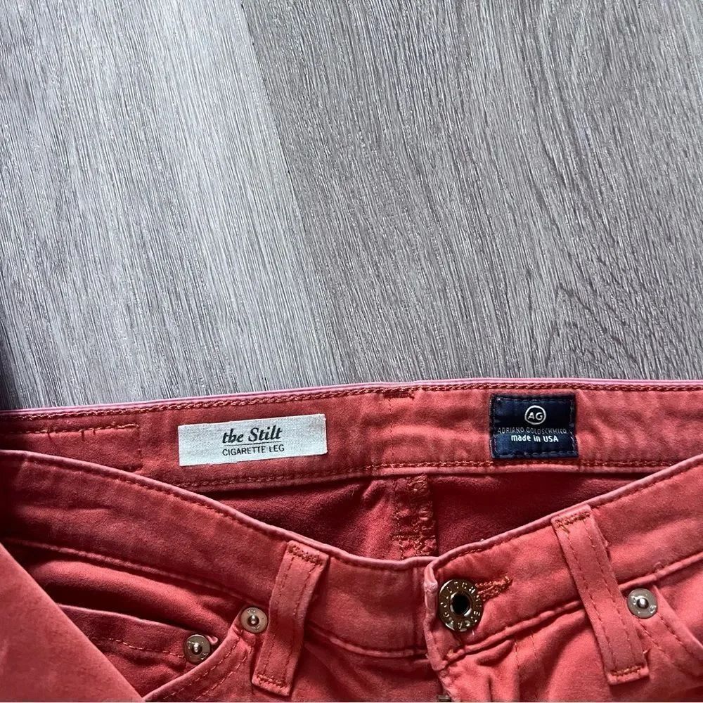 Adriano Goldschmied The Stilt Cigarette Leg Womens Jeans Pants Orange Size 25R - Picture 4 of 7